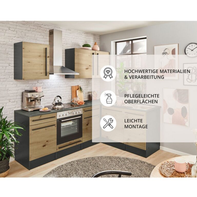 BASIC by Balculina Winkelküche Jazz, Stellbreite 220x175 cm, wahlweise mit E-Geräten