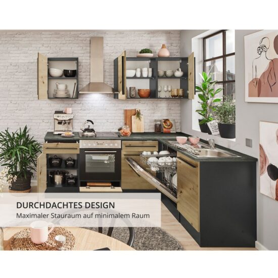 BASIC by Balculina Winkelküche Jazz, Stellbreite 220x175 cm, wahlweise mit E-Geräten – Bild 5