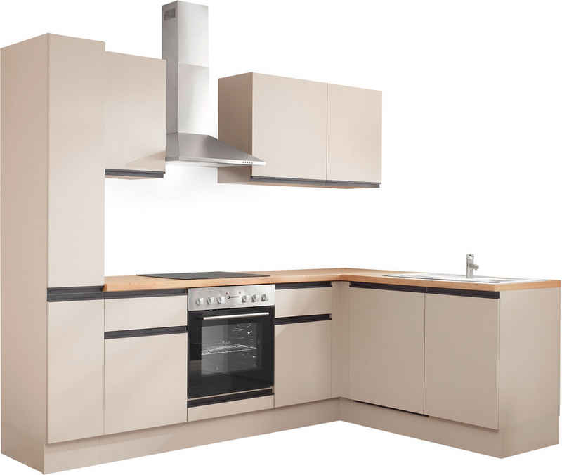 BASIC by Balculina Winkelküche Nizza B/H/T 250x211x60 cm, Breite 250 cm, wahlweise mit E-Geräten und Induktionskochfeld – Bild 1