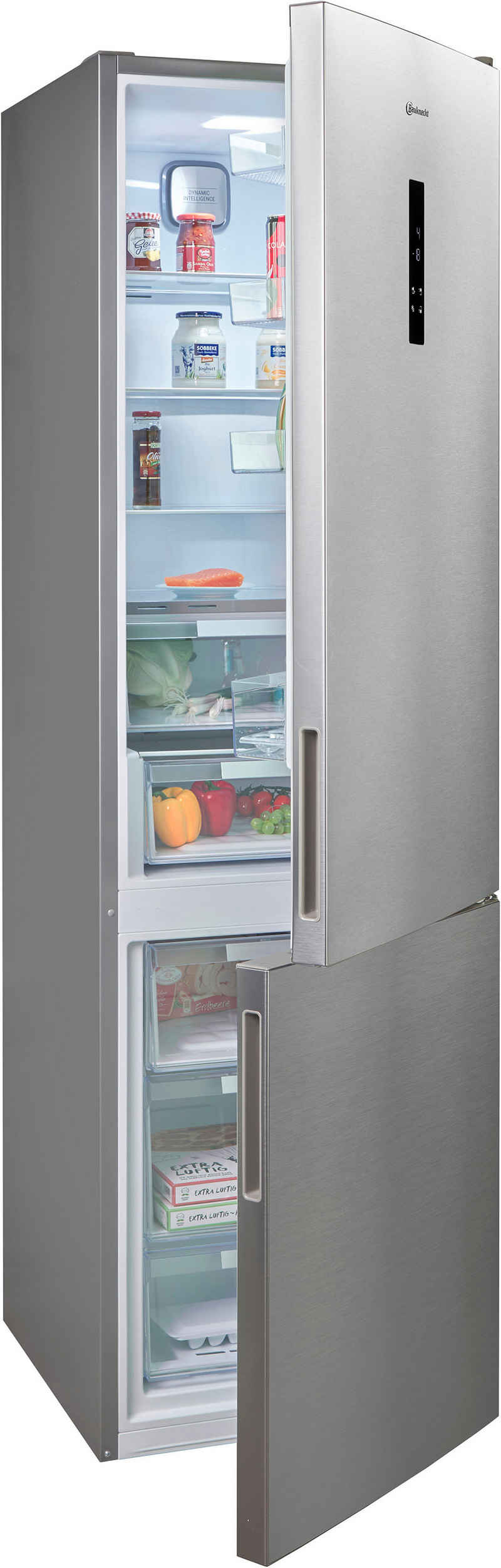 BAUKNECHT Kühl-/Gefrierkombination KGN Eco 201 C, 203,5 cm hoch, 59,5 cm breit, Kein Abtauen und ideales Frischeklima dank Dual Cool Total NoFrost – Bild 1