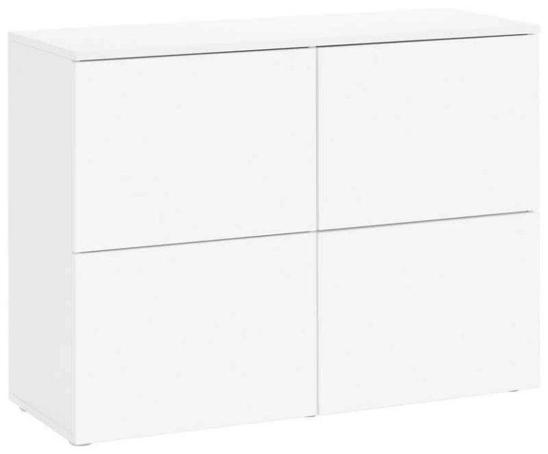 borchardt Möbel Kommode Rova, Sideboard mit 4 Türen, Praktische Push-to-open-Funktion, verstellbare Böden, Breite 93 cm