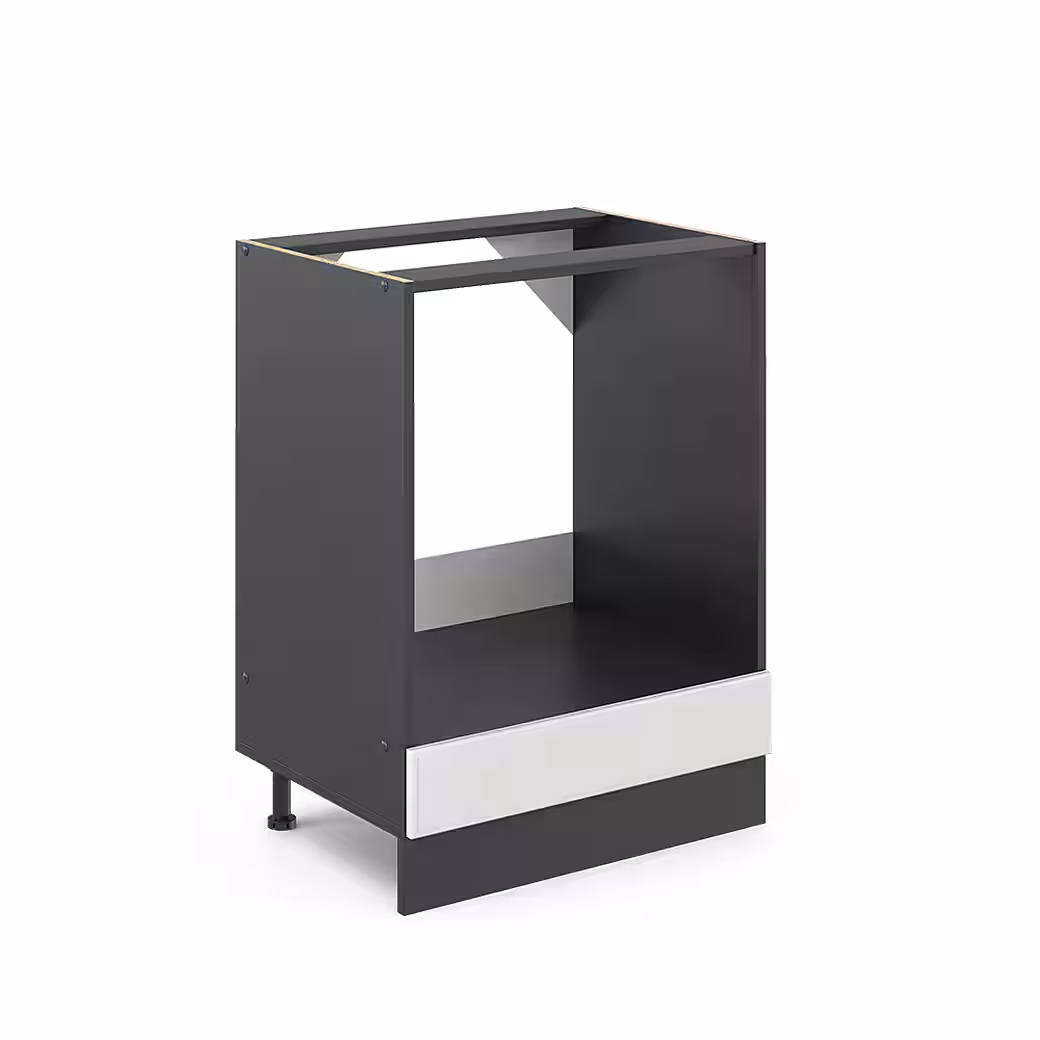 Vicco Herdumbauschrank R-Line, Schwarz Hochglanz/Anthrazit, 60 cm ohne Arbeitsplatte (1-St) – Bild 5