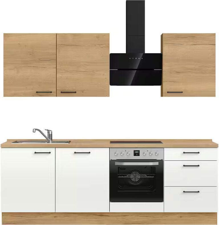 nobilia® Küchenzeile "MIAMI", NEU: individuell anpassbar mit gratis Profi-Beratung, vormontiert, Breite 180 cm, Ausrichtung wählbar, wahlw. mit E-Geräten