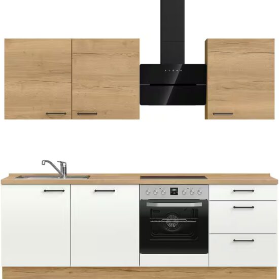 nobilia® Küchenzeile "Flash II", NEU: individuell anpassbar mit gratis Profi-Beratung, vormontiert, Breite 240 cm, Ausrichtung wählbar, wahlw. mit E-Geräten – Bild 3
