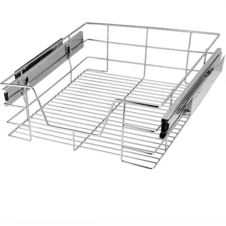Casaria Schubkasten, 50 cm Verchromt 25kg Belastbar Korbauszug Vollauszug Montagematerial