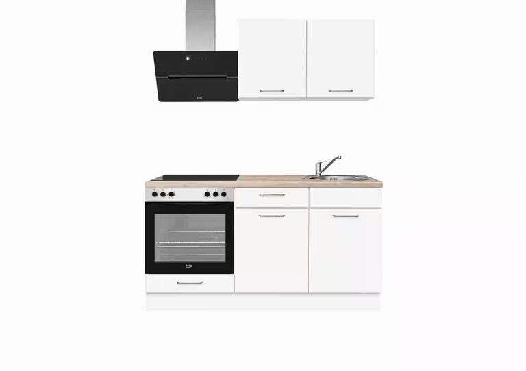 pino Küchenzeile Auxerre, individuell anpassbar, gratis Küchenplanung mit Profis, (Breite 160cm), vormontiert, wahlw. mit E-Geräten, Preis inkl. Lieferung
