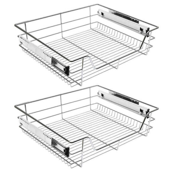 Clanmacy Schublade 2/4/6x 30-60cm Küchenschublade Schrankauszug Teleskopschublade – Bild 1