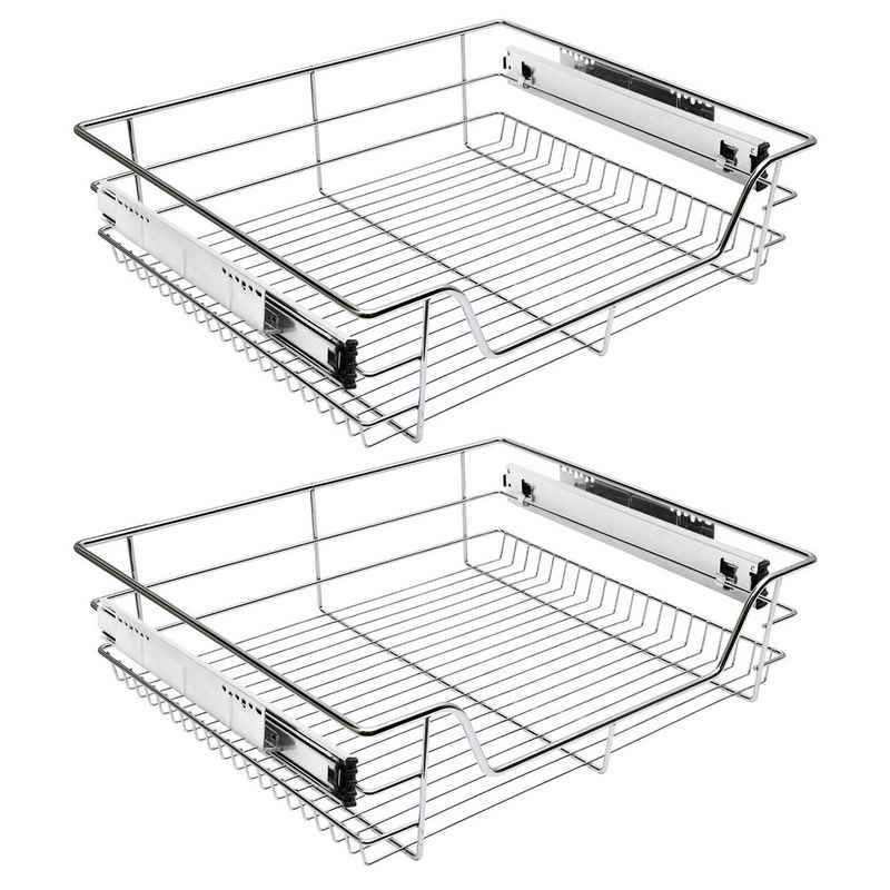 Clanmacy Schublade 2/4/6x 30-60cm Küchenschublade Schrankauszug Teleskopschublade – Bild 1