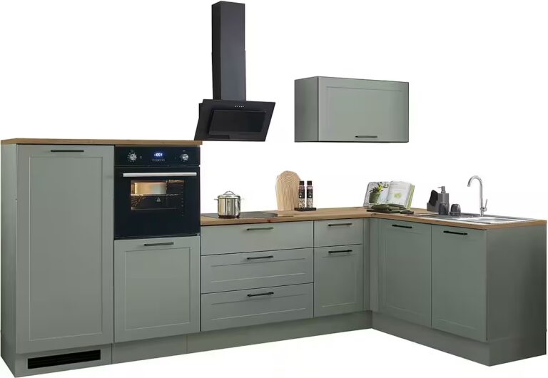 BASIC by Balculina Winkelküche Marsi, Stellmaße 320x175 cm, wahlweise mit E-Geräten, mit Soft-Close-Funktion