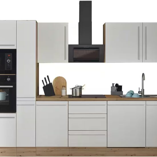KOCHSTATION Küchenzeile Florida, Breite 370 cm, wahlweise mit E-Geräten,Softclose für Türen/Schubkästen – Bild 3