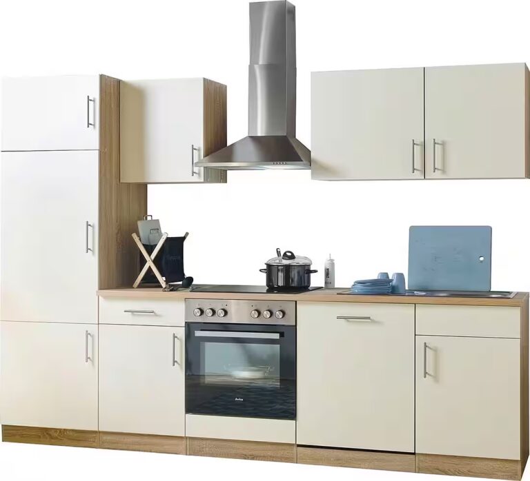 wiho Küchen Küche Kiel, mit E-Geräten, inkl. Geschirrspüler, Breite 280 cm