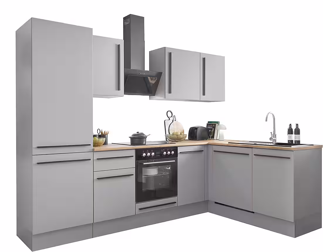 BASIC by Balculina Winkelküche Denver, Küche BxHxT 280/115 x 211 x 60, Breite 280 cm, wahlweise mit E-Geräten und Induktion – Bild 2