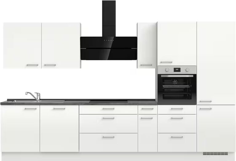 nobilia® Küchenzeile "MIAMI", NEU: individuell anpassbar mit gratis Profi-Beratung, vormontiert, Breite 360 cm, Ausrichtung wählbar, wahlw. mit E-Geräten