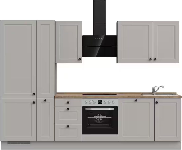 nobilia® Küchenzeile "MIAMI", NEU: individuell anpassbar mit gratis Profi-Beratung, vormontiert, Breite 300 cm, Ausrichtung wählbar, wahlw. mit E-Geräten