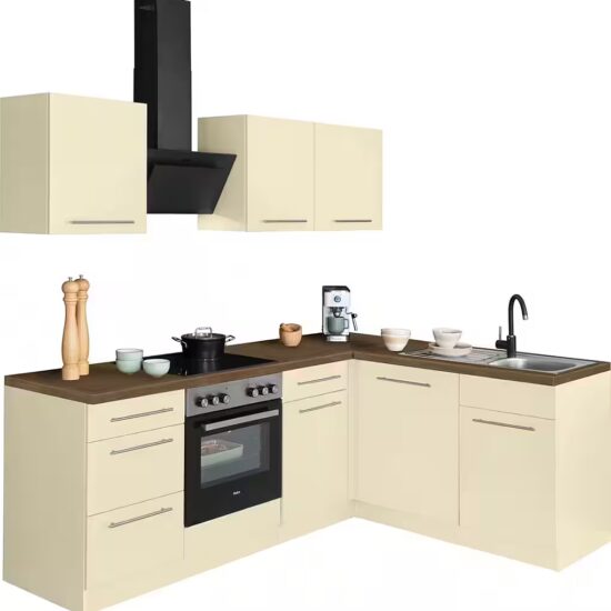 wiho Küchen Winkelküche Unna, mit E-Geräten, Stellbreite 220 x 170 cm – Bild 4