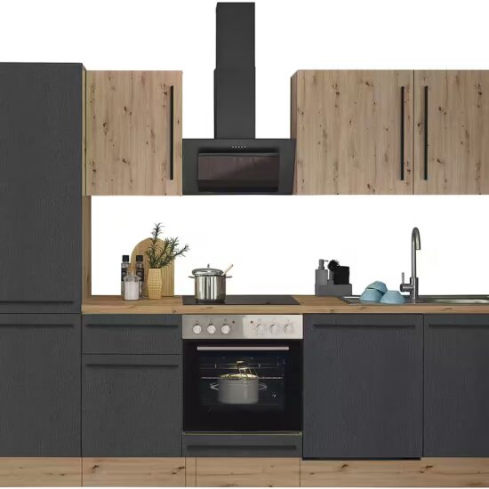 KOCHSTATION Küchenzeile KS-Florida mit 38mm starker Arbeitsplatte, Breite 280 cm, wahlweise mit E-Geräten, Soft-Close-Funktion – Bild 9