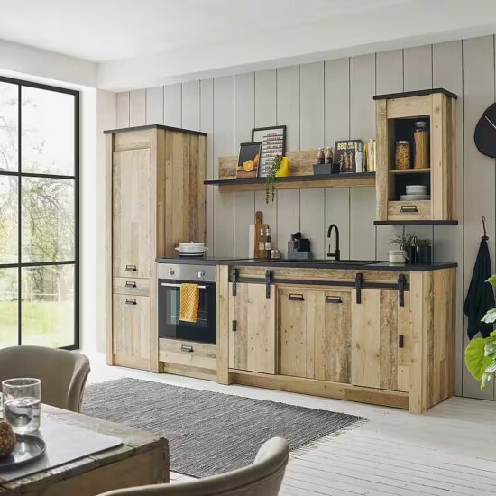 Home affaire Küchenzeile Sherwood, Breite 284 cm, mit Herdumbauschrank, ohne E-Geräte – Bild 3