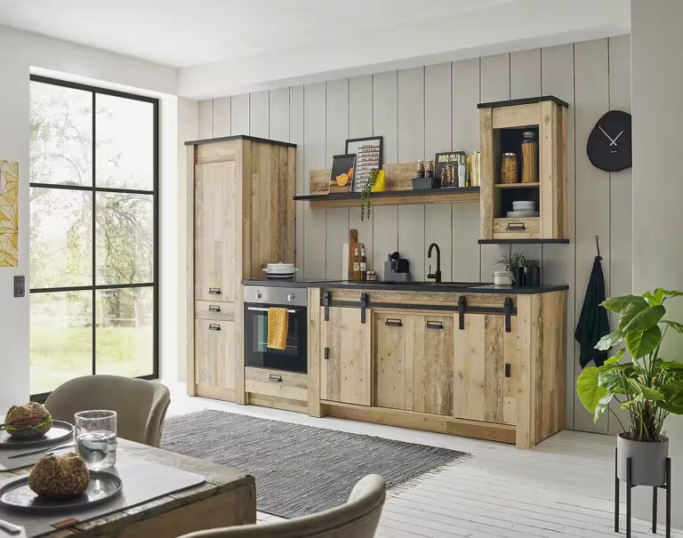 Home affaire Küchenzeile Sherwood, Breite 284 cm, mit Herdumbauschrank, ohne E-Geräte