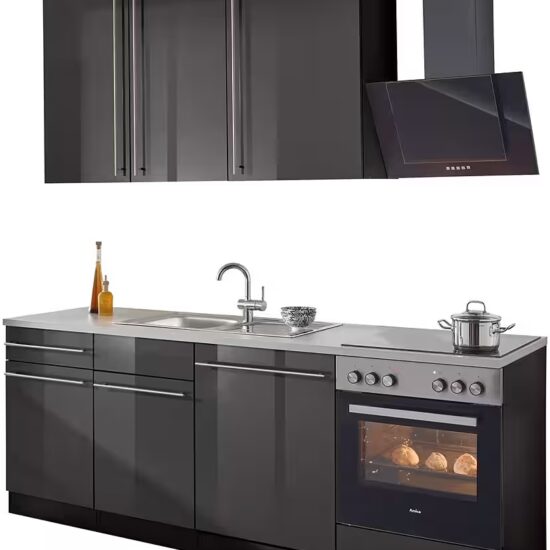 wiho Küchen Küchenzeile Chicago, mit E-Geräten, Breite 220 cm – Bild 4