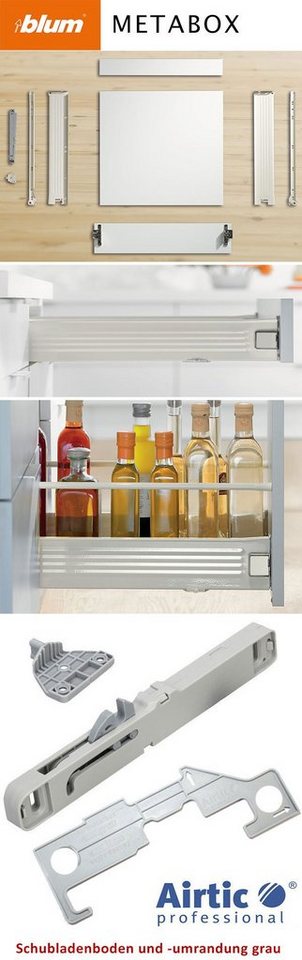 Feldmann-Wohnen Winkelküche Kvantum, (Kvantum), 385cm lava matt/ vanille + beige matt 14-teilig
