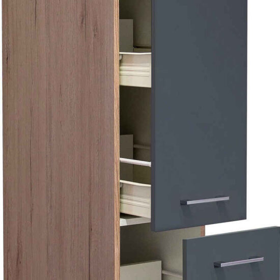 Flex-Well Apothekerschrank Morena (B x H x T) 30 x 200 x 57 cm, mit 5 Ablagen – Bild 1