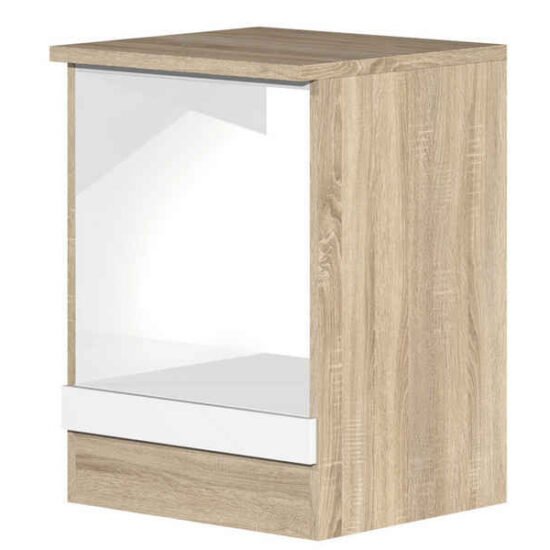 Flex-Well Herdumbauschrank Herdumbauschrank - 60 cm breit - Weiß Sonoma Eiche – Salerno – Bild 1