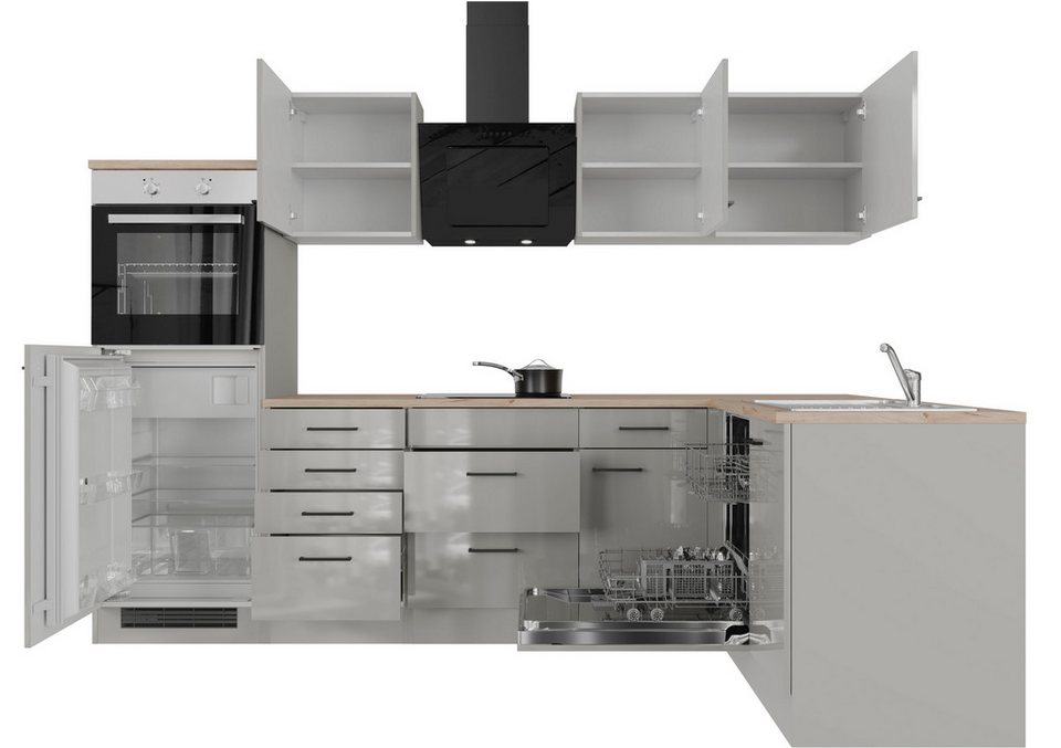 Flex-Well Küche Lund, wahlweise mit E-Geräten, Stellbreite 280x170 cm – Bild 4