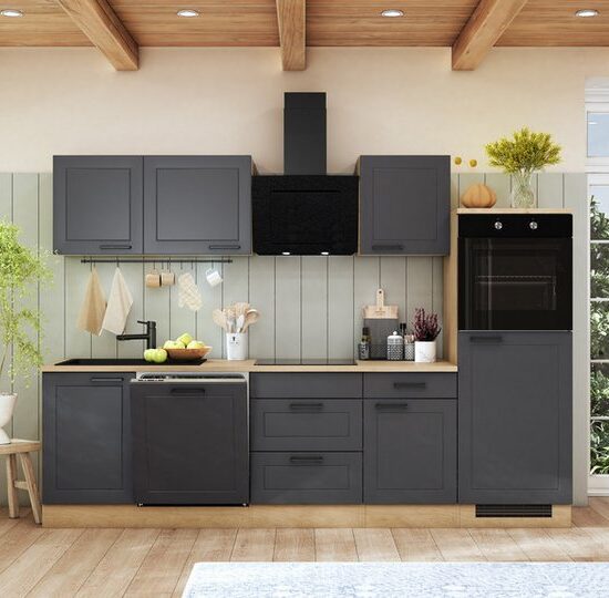 Flex-Well Küche Verona, wahlweise mit E-Geräten und Spüle in edelstahl oder schwarz – Bild 2