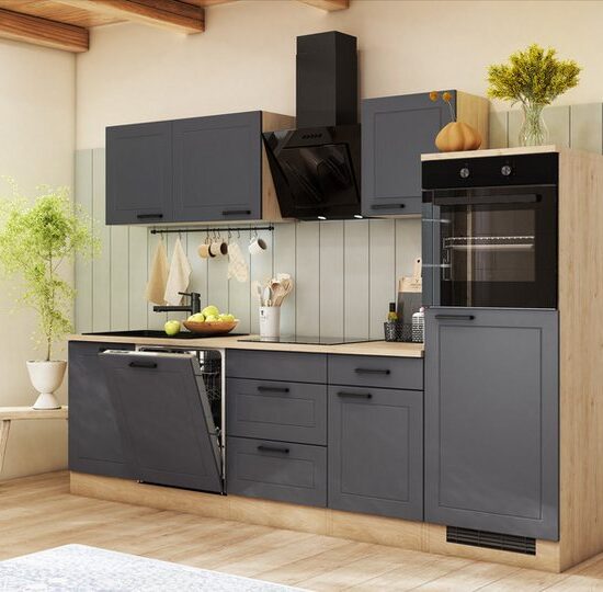 Flex-Well Küche Verona, wahlweise mit E-Geräten und Spüle in edelstahl oder schwarz – Bild 8