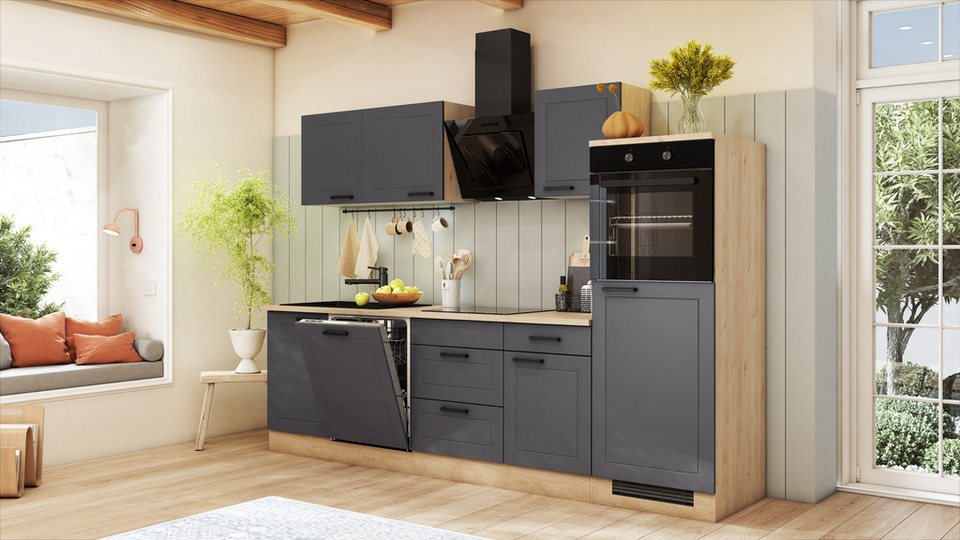 Flex-Well Küche Verona, wahlweise mit E-Geräten und Spüle in edelstahl oder schwarz – Bild 8