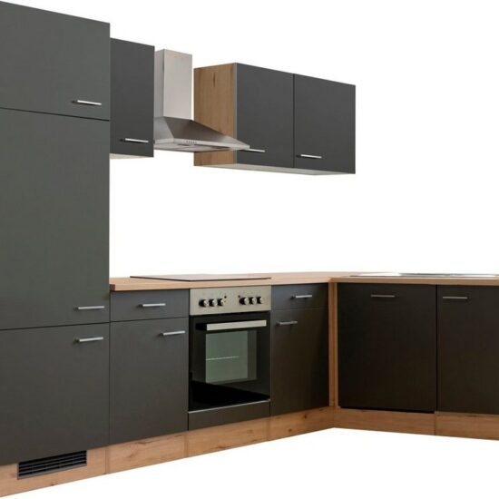 Flex-Well Küchenzeile Morena, mit E-Geräten, Gesamtbreite 280 x 170 cm – Bild 1