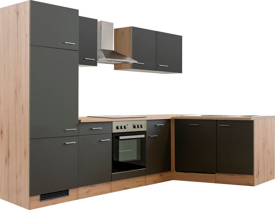 Flex-Well Küchenzeile Morena, mit E-Geräten, Gesamtbreite 280 x 170 cm – Bild 1