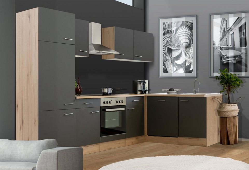 Flex-Well Küchenzeile Morena, mit E-Geräten, Gesamtbreite 280 x 170 cm – Bild 2