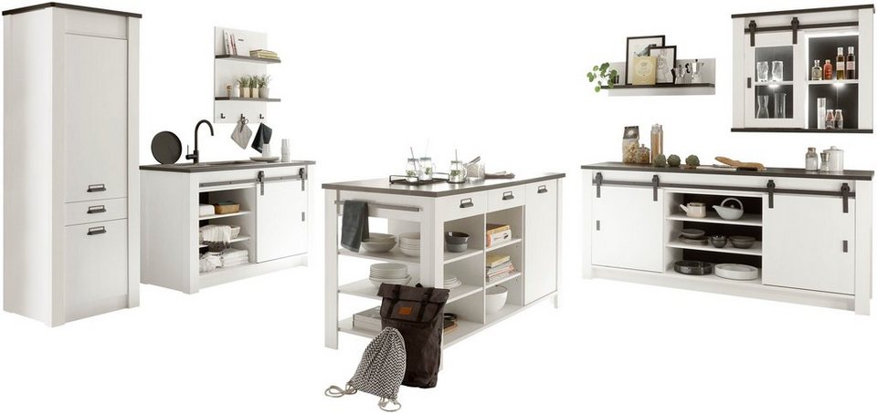 Home affaire Küche Sherwood, Breite 400 cm, ohne E-Geräte – Bild 1