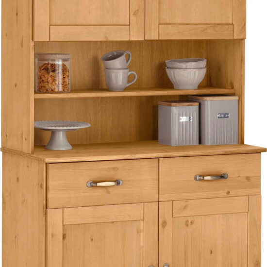 Home affaire Küchenbuffet Alby Breite 85 cm, 2 Glastüren – Bild 1