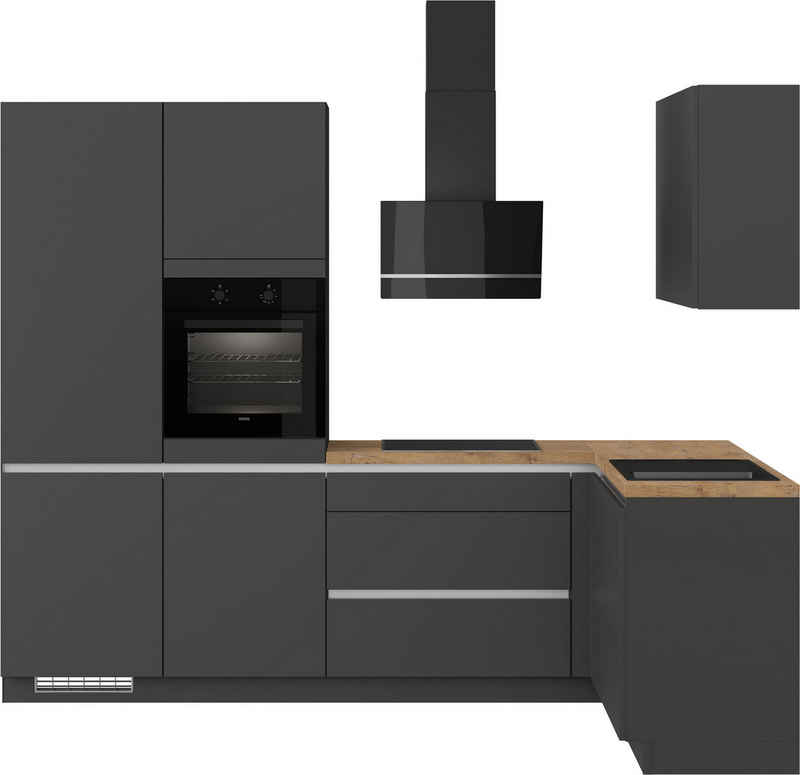 IMPULS KÜCHEN Winkelküche "Dublin", Anti Fingerprint Oberfläche, Schubkästen mit Soft-Close, vormontiert, wahlweise mit E-Geräten, mit Vollauszug, Breite 460 cm – Bild 1
