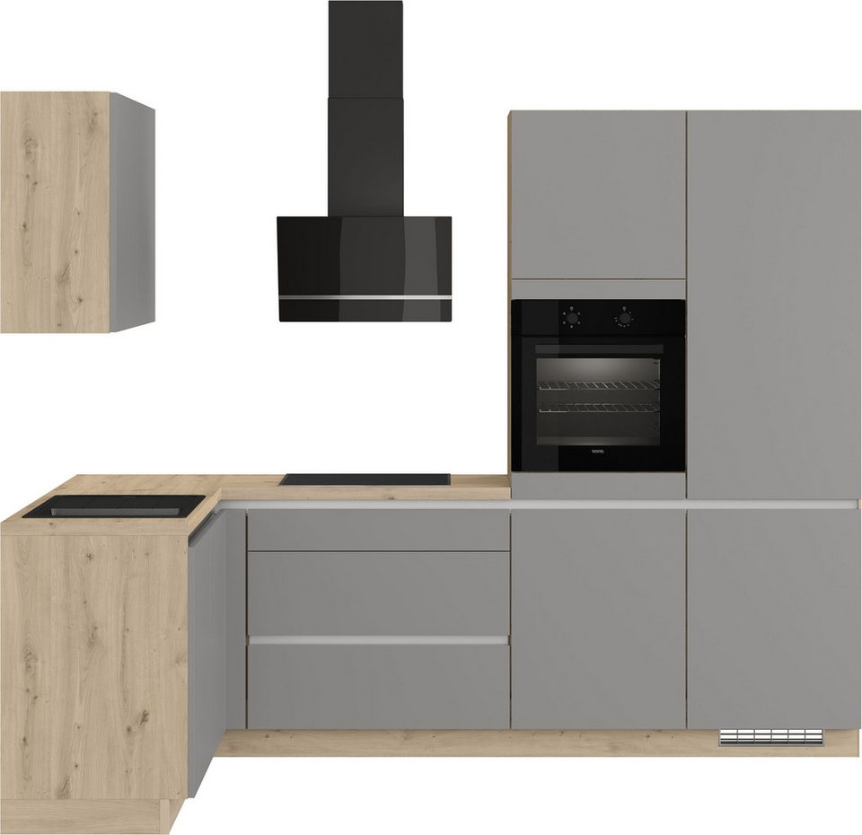 IMPULS KÜCHEN Winkelküche "Dublin", Anti Fingerprint Oberfläche, Schubkästen mit Soft-Close, vormontiert, wahlweise mit E-Geräten, mit Vollauszug, Breite 460 cm – Bild 2