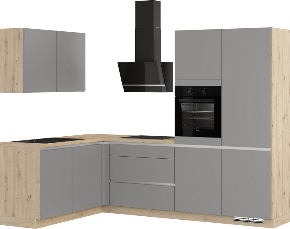 IMPULS KÜCHEN Winkelküche "Dublin", Anti Fingerprint Oberfläche, Schubkästen mit Soft-Close, vormontiert, wahlweise mit E-Geräten, mit Vollauszug, Breite 460 cm – Bild 3