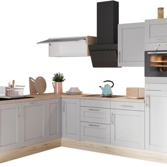 KOCHSTATION Küche KS-Ahus, 200 x 270 cm breit, wahlweise mit E-Geräten, Soft Close Funktion – Bild 1