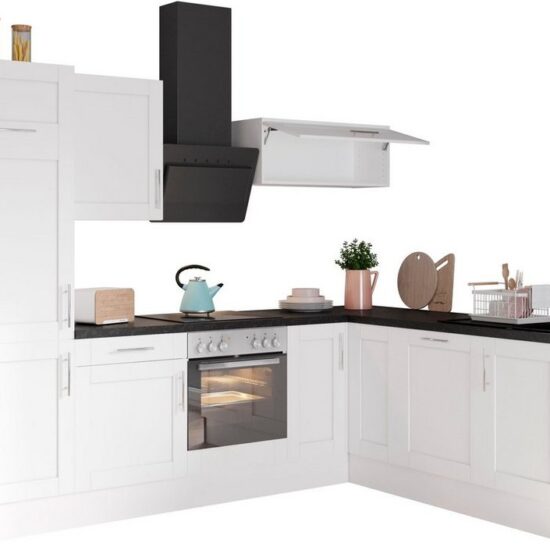 KOCHSTATION Küche KS-Ahus, 200 x 270 cm breit, wahlweise mit E-Geräten, Soft Close Funktion – Bild 1