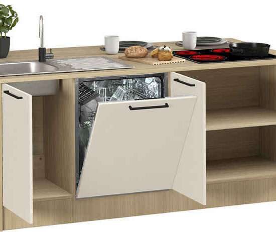 KOCHSTATION Kücheninsel KS-Luna Breite 200 cm, Höhe 90 cm, Breite 200 cm, wahlweise mit Hanseatic-E-Geräten – Bild 1