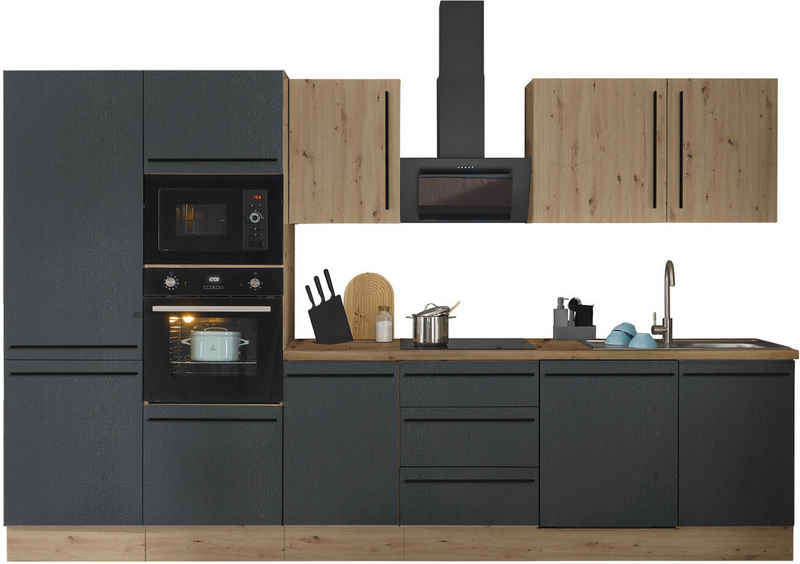 KOCHSTATION Küchenzeile Florida, Breite 340 cm, wahlweise mit E-Geräten,Softclose für Türen/Schubkästen – Image 1