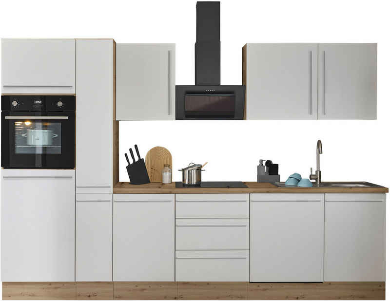 KOCHSTATION Küchenzeile Florida, Breite 310 cm, wahlweise mit E-Geräten,Softclose für Türen/Schubkästen – Image 1