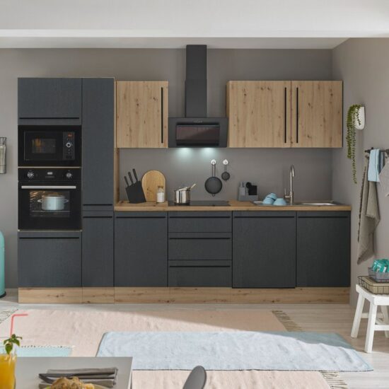 KOCHSTATION Küchenzeile Florida, Breite 310 cm, wahlweise mit E-Geräten,Softclose für Türen/Schubkästen – Image 2