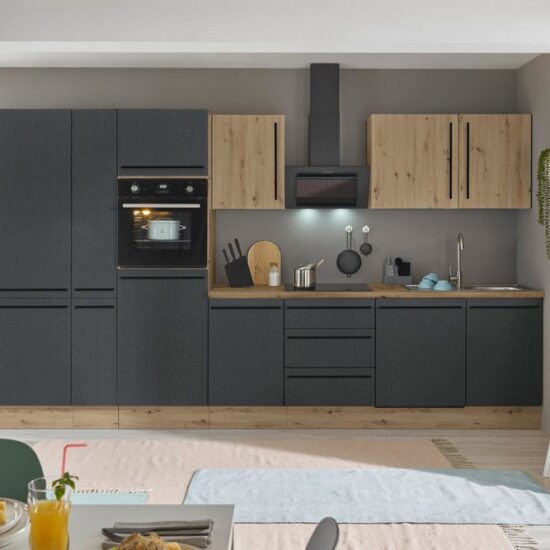 KOCHSTATION Küchenzeile Florida, Breite 370 cm, wahlweise mit E-Geräten,Softclose für Türen/Schubkästen – Bild 2