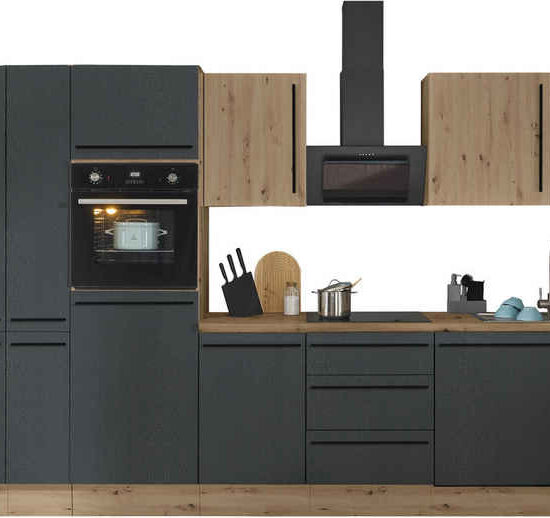 KOCHSTATION Küchenzeile Florida, Breite 370 cm, wahlweise mit E-Geräten,Softclose für Türen/Schubkästen – Bild 2
