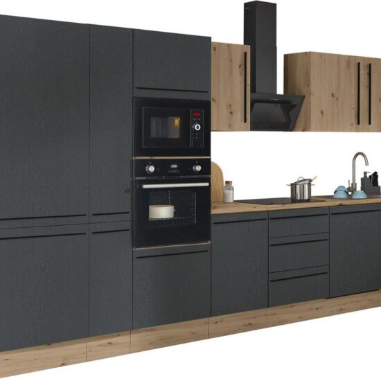 KOCHSTATION Küchenzeile Florida, Breite 370 cm, wahlweise mit E-Geräten,Softclose für Türen/Schubkästen – Bild 6