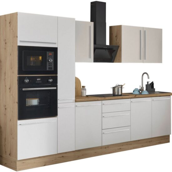 KOCHSTATION Küchenzeile Florida, Breite 300 cm, wahlweise mit E-Geräten,Softclose für Türen/Schubkästen – Bild 6