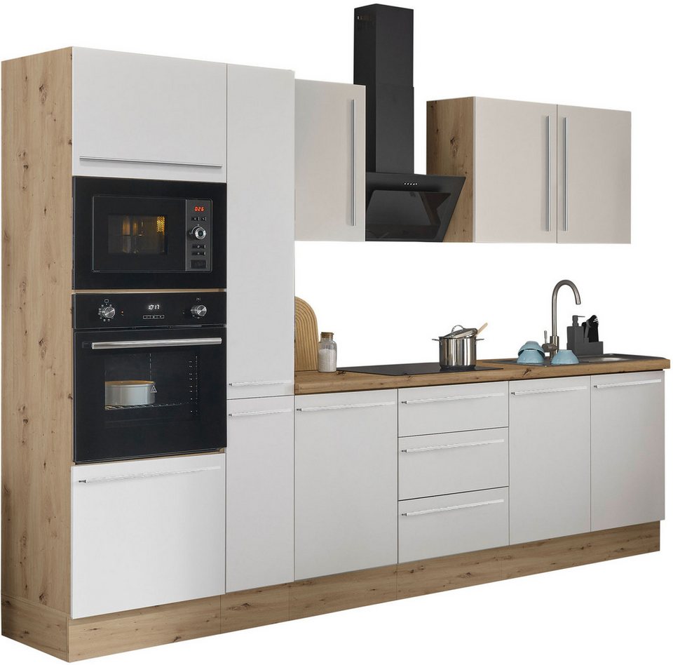 KOCHSTATION Küchenzeile Florida, Breite 300 cm, wahlweise mit E-Geräten,Softclose für Türen/Schubkästen – Bild 6
