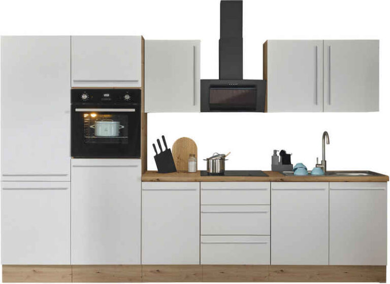 KOCHSTATION Küchenzeile Florida, Breite 310 cm, wahlweise mit E-Geräten,Softclose für Türen/Schubkästen